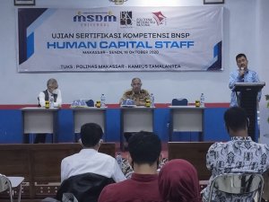 Gandeng BKSP Sulsel-MSDM Universal, Kampus Polinas Makassar Gelar Uji Sertifikasi Skema Human Kapital