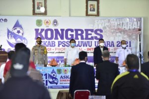 Kongres Askab PSSI Luwu Utara Resmi Dibuka Wakil Bupati Suaib Mansur