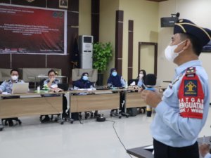 Kepala Rudenim Makassar Ikuti Desk Evaluasi Pembangunan Zona Integritas WBK dan WBBM