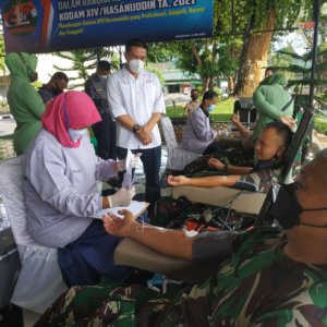 PMI Krisis Darah, 600 Prajurit Kodam XIV Hasanuddin Donorkan Darahnya