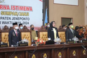 Bupati Jeneponto Hadiri Rapat Paripurna Pelantikan Ketua DPRD PAW