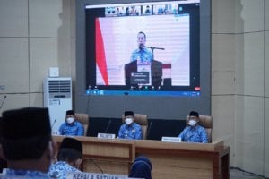 Wali Kota Parepare Ikuti Silaturahmi Bersama Plt Gubernur Sulsel Secara Virtual