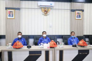 Bupati Dan Wakil Bupati Barru Ikuti Rakornas Wasin 2021