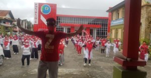 Lewat “Senam Merah Putih Teruslah Berkibar”, RS Arifin Nu’mang Jaga Kekompakan