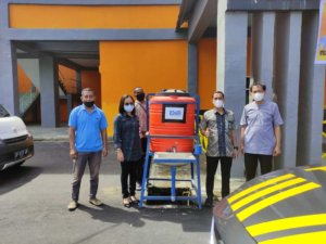 Ketatkan Prokes, PDAM Parepare Siapkan Westafel Portable di Pintu Masuk Stadion