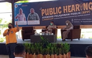 Public Hearing Standar Pelayanan Publik, Kepala Ombudsman Sulbar Jadi Pemateri