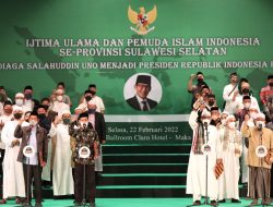 Beri Dukungan ke Sandiaga Uno, Ijtima Ulama dan Pemuda Islam di Sulsel Deklarasi Capres 2024