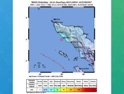 Awas! Gempa 5,3 Magnitudo Guncang Aceh Barat