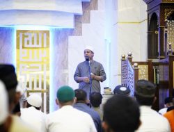 Tarawih Perdana di Masjid Kubah 99 Asmaul Husna, Gubernur Ajak Jemaah Perbanyak Ibadah