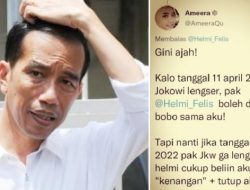 Akun @AmeeraQu, Tatang Helmi Felis Jika Jokowi Lengser 11 April, Wanita Ini Siap Bobo Bareng