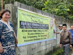 Jalan ‘Empang’ Perbatasan Tompobalang dan Tamarunang Diperbaiki, Warga: Terima Kasih Hamka B Kady