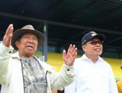 Tinjau Langsung Stadion BJ Habibie, Aksa Mahmud Puji Kemampuan Pembangunan Taufan Pawe