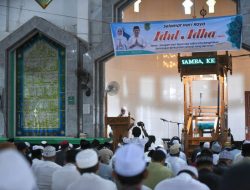 Salat Iduladha di Masjid Syuhada, Bupati Indah Tekankan Pentingnya Meneladani Kisah Nabi Ibrahim