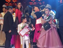 Miss Global World Peragakan Busana Etnik Rancangan Erna Rasyid Taufan di Kanca Internasional