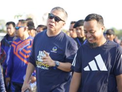 Akrabnya Gubernur Andi Sudirman Bersama Waketum Ahmad Ali Jalan Sehat Partai Nasdem