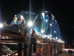 Pergeseran Rangka Jembatan Rampung, Progres Rel KA di Maros Sudah Capai 95 Persen
