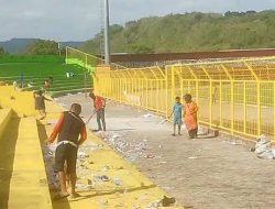 Stadion GBH Parepare Langsung Bersih dari Sampah Usai Laga PSM vs Bali United