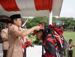 Dollah Mando Lepas 16 Peserta Jambore Nasional XI Asal Sidrap