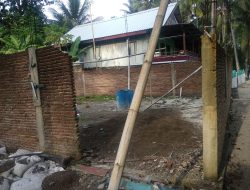 Sisakan Tumpukan Material Bangunan, GOR di Pulau Pandangan Tak Kunjung Rampung