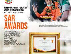 Gubernur Andi Sudirman Raih Penghargaan SAR Awards dari Basarnas