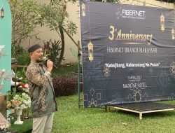 Annivesary 3 Tahun Fibernet Makassar, Branch Manager Sampaikan Terima Kasih ke Pelanggan