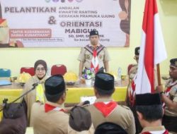 Buka Orientasi Mabigus, Erna Rasyid Taufan Lantik Andalan Kwartir Ranting Gerakan Pramuka Ujung