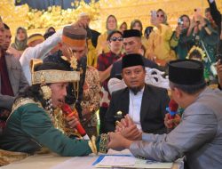 Potret Gubernur Andi Sudirman Jadi Saksi Pernikahan Tumming-Nanda di Gowa
