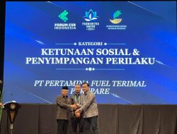 Diserahkan Langsung Oleh Wapres RI, Pertamina Fuel Terminal Parepare Raih Padmamitra Award 2022