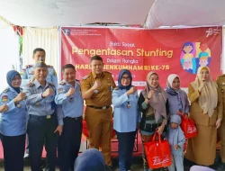 Gelar Bakti Sosial Pengentasan Stunting, Kemenkumham Sulsel Bagikan Paket Nutrisi Tambahan bagi Ibu Hamil dan Anak