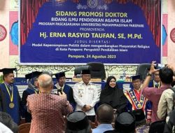 Raih IPK 4, Erna Rasyid Taufan Resmi Sandang Gelar Doktor