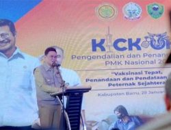 Kick Off Vaksinasi Penyakit Mulut dan Kuku Dipusatkan di Barru, Suardi Saleh Sambut Menteri Pertanian