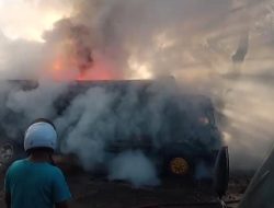 2 Truk Peti Kemas di Makassar Hangus Terbakar, Polisi Lakukan Penyelidikan