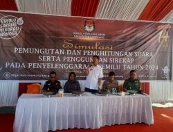 Pj Bupati Enrekang Hadiri Simulasi Pemungutan dan Penghitungan Suara Pemilu 2024