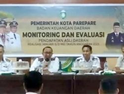 Progres Baik Realisasi PAD Hingga Mei 2023, Pemkot Parepare Optimis Capai Target