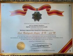 Penghargaan Gerindra untuk Almarhum Andi Rudiyanto Asapa