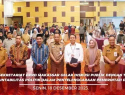 DPRD Makassar Gelar Diskusi Publik Bertema Akuntabilitas Politik dalam Penyelenggaraan Pemerintah Daerah