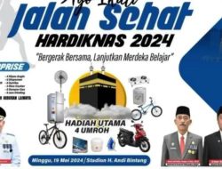 Digelar Besok, Jalan Sehat Hardiknas Disdik Sinjai Bertabur Hadiah, 4 Umrah, Motor, Kulkas, dan Lainnya