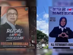 Mirip Fatmawati Rusdi, Baliho Rusdin Abdullah di Makassar Pakai Simbol Hati