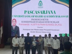 Kaji Kesetaraan Gender dalam Pilkada, Bupati Mamuju Berhasil Raih Doktor di UIN Alauddin Makassar