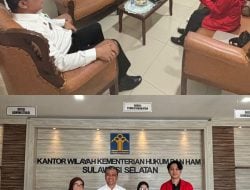 Tim Miracle PKM-PM UNHAS Sambangi Kanwil Kemenkumham Sulsel Bahas Pengabdian Pada Masyarakat Untuk WBP