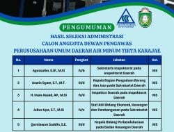 Pemkot Umumkan Lima Nama Calon Anggota Dewan Pengawas PDAM Tirta Karajae yang Lolos Verifikasi Berkas