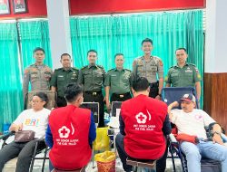 Sat Samapta Polres Wajo Ikut Serta dalam Donor Darah Peringati HUT TNI 79 Kodim 1406