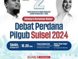 Dua Lokasi Nobar Debat Pilgub Tim Andalan Hati, Masyarakat Diajak Gabung