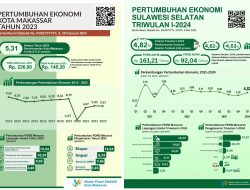 Data BPS: Pertumbuhan Ekonomi Sulsel Era Andi Sudirman Meningkat Tajam