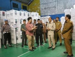 Pjs Wali Kota Tinjau Gudang Logistik KPU, Persiapan Logistik Capai 100 Persen